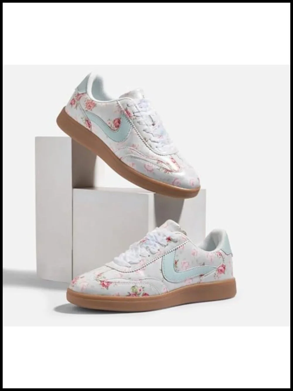 Retro Fashion Sneakers - PU Leather, Non-Slip TPR Outsole, Lace Up